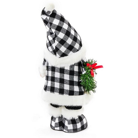 NWT 18” Red & Black Buffalo Check Holiday Santa  Gnome Decoration w/ - Picture 5 of 17